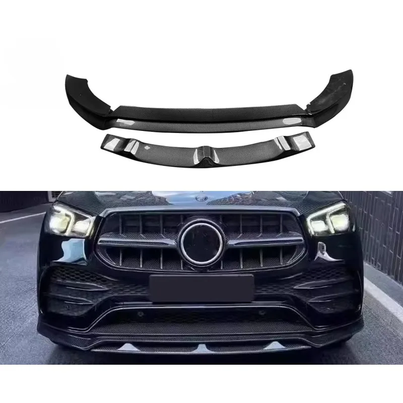 For Mercedes Benz GLE 350 GLE 450 2020+ LD Style Carbon Fiber Front Lip Three Section Front Shovel Chin Front Bumper Body Kits