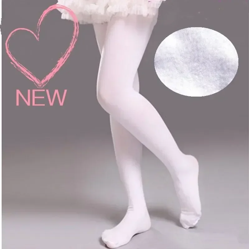 겨울 소녀 발레 스타킹 두꺼운 양털 안감 벨벳 레깅스 따뜻한 스타킹 유아 팬티 스타킹 탄성 발 울트라 소프트 운동