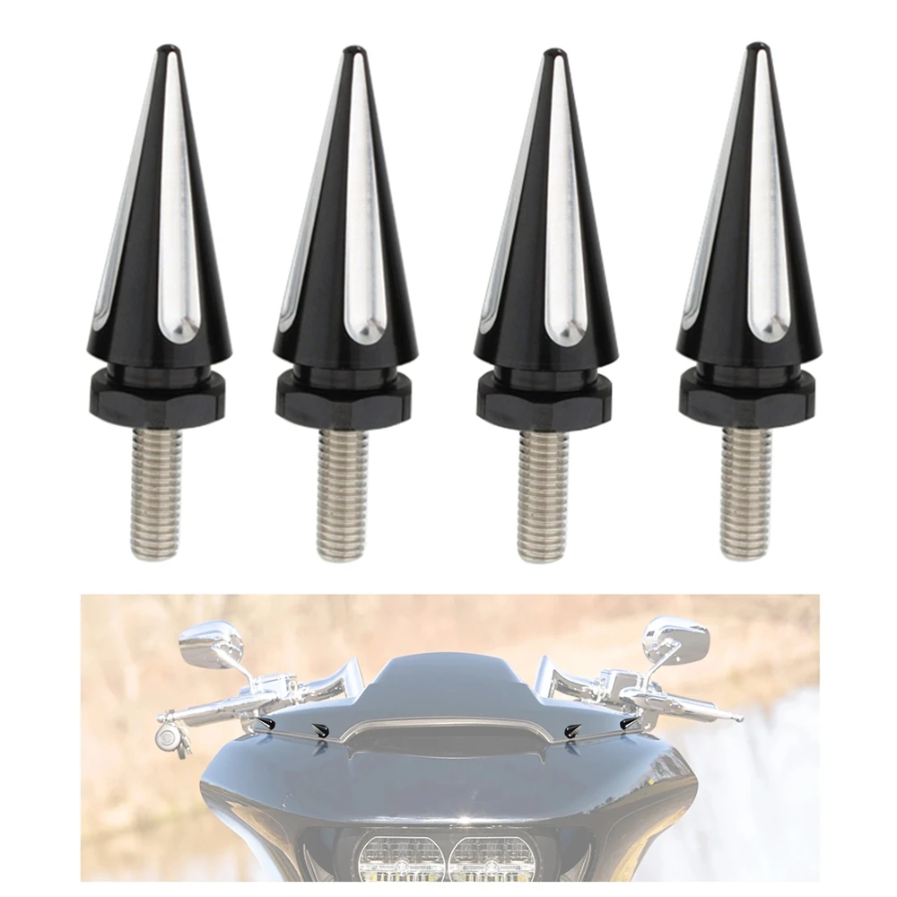 4pcs Motorcycle Windshield Trim Bolts Windscreen Decorative Screws For 1998-2025 Harley Touring Road Glide FLTRX FLTRU Special