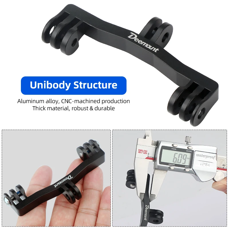 Dual Twin Metal Adaptor Sports Camera Headlight 1 to 2 Connector Bicycle Computer Bracket Extension Holder Fits GoPro Interface image 2
