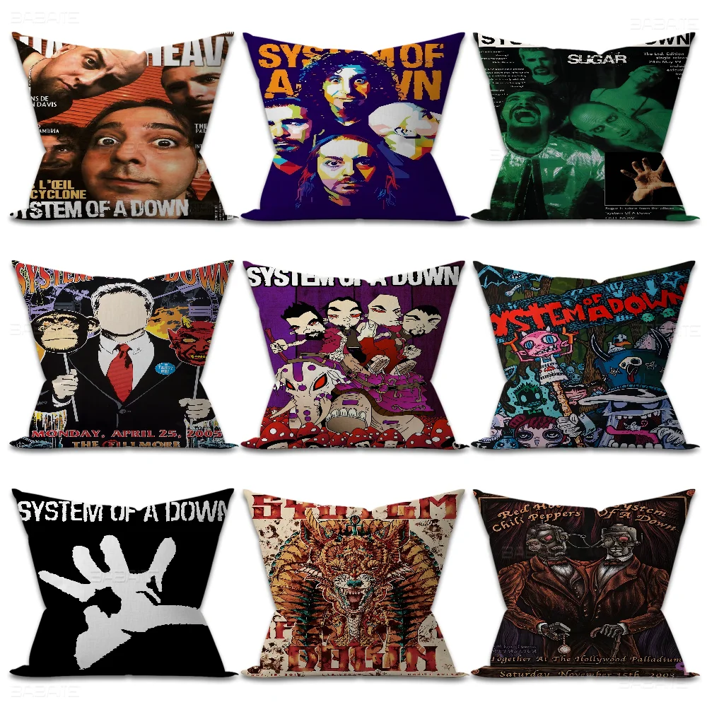 Heavy Metal Band System Of A Down Pillowcases Home Bedding Decorative Pillow Cover Wedding Super Soft Pillow Case