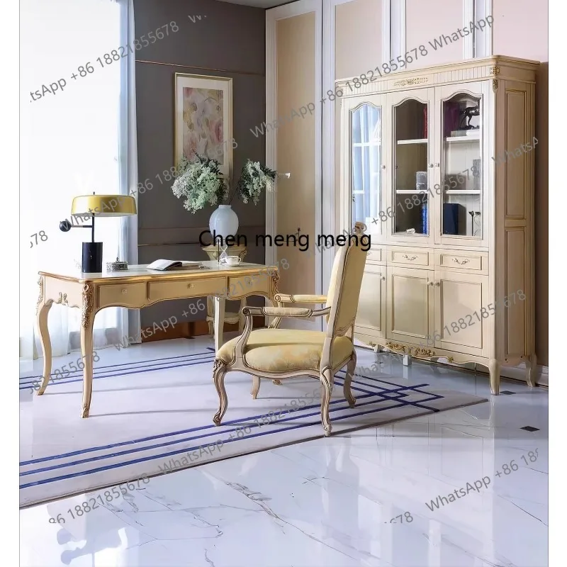 

High-end, villa furniture, retro, solid wood modern retro desk