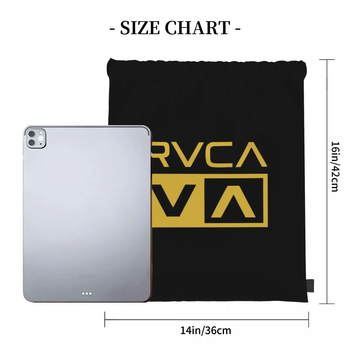 Mochilas doradas para ropa Rvca, bolsas con cordón portátiles, paquete con cordón, bolsa deportiva de bolsillo, bolsas para libros para viajes y escuela