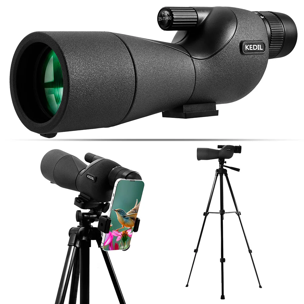25-75x60 Teleskop-Spektiv Professionelles Leistungsstarkes Zoom-Monokular FMC BAK4 Langstrecken-Beobachtungsgerät für Zielschießen Jagd Vogelbeobachtung – Detail 5