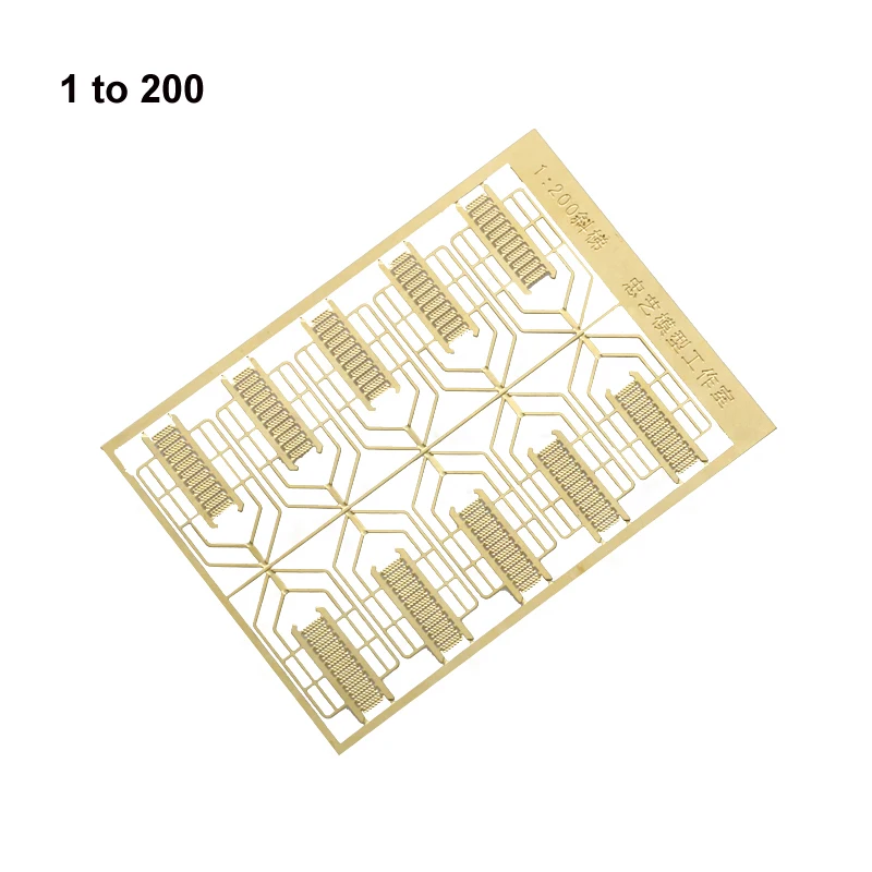 1Set Simulated Model Ship Etching Ladder 1:72 1:100 1:150 1:200 Brass Etched Sheet Micro Stairs for Remote Control Boat Assembly