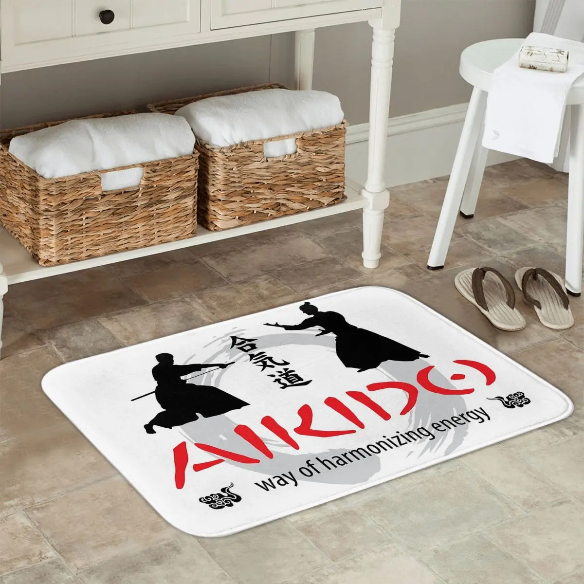 

Нескользящий коврик для практики Aikido, напольный коврик, ковер для кухни, входа, дома, ванной комнаты, гостиной, коврики для ног