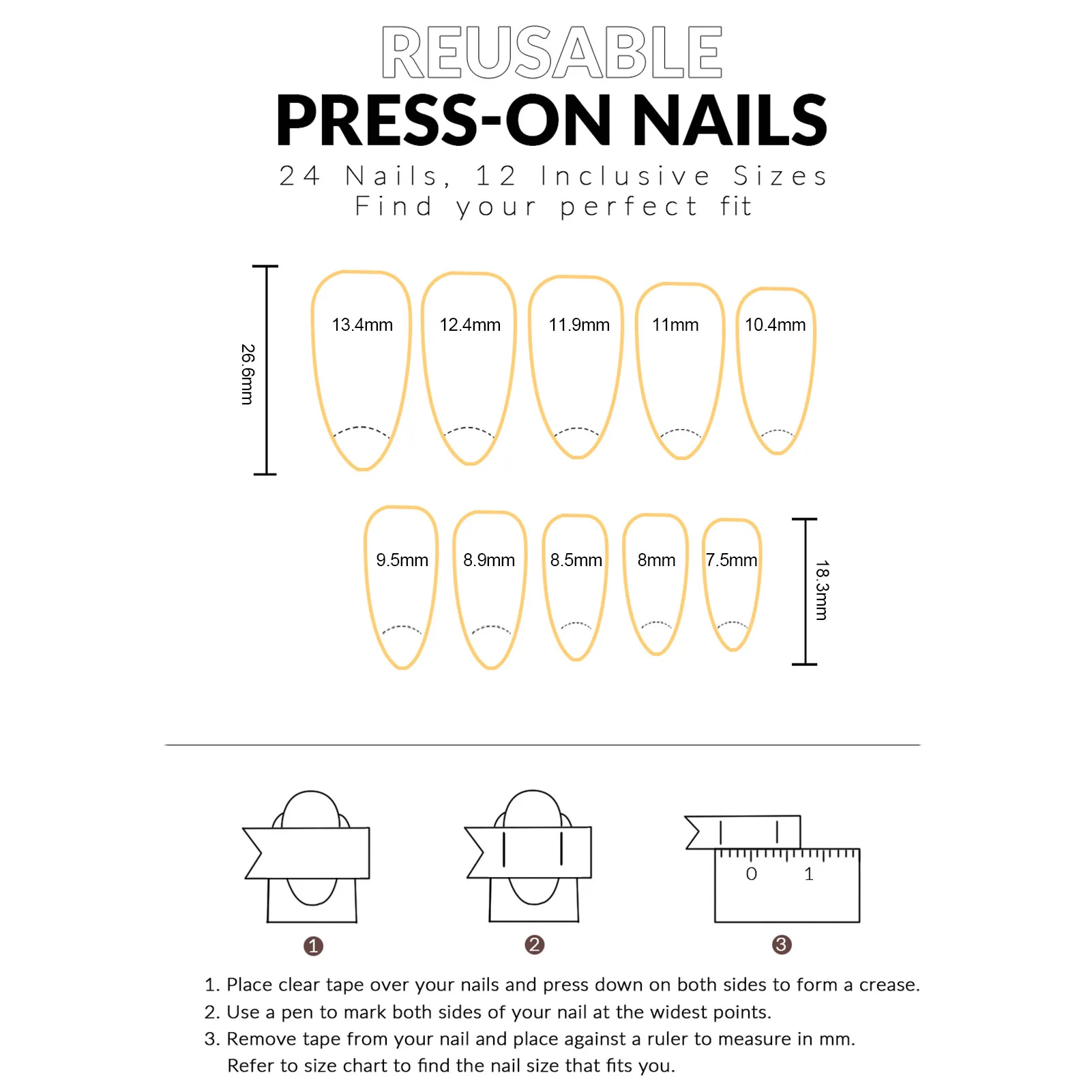 24 Stück französische Press-on-Nägel mit 3D-Schleife, künstliche Nägel, tragbare Nagelspitzen für Frauen, für den täglichen Gebrauch. – Detail 3