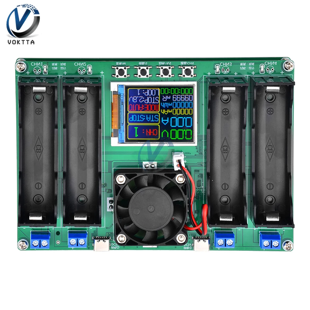 18650 Lithium Battery Capacity Tester Module MAh MWh Digital Battery Power Detector Module 18650 Battery Tester  Module Type-C