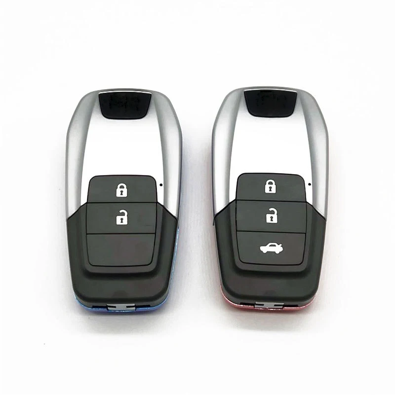 Coque de clé télécommande pliable, 2/3/4 boutons, pour Toyota Camry Corolla Yaris Wish Prado Tundra Hiace