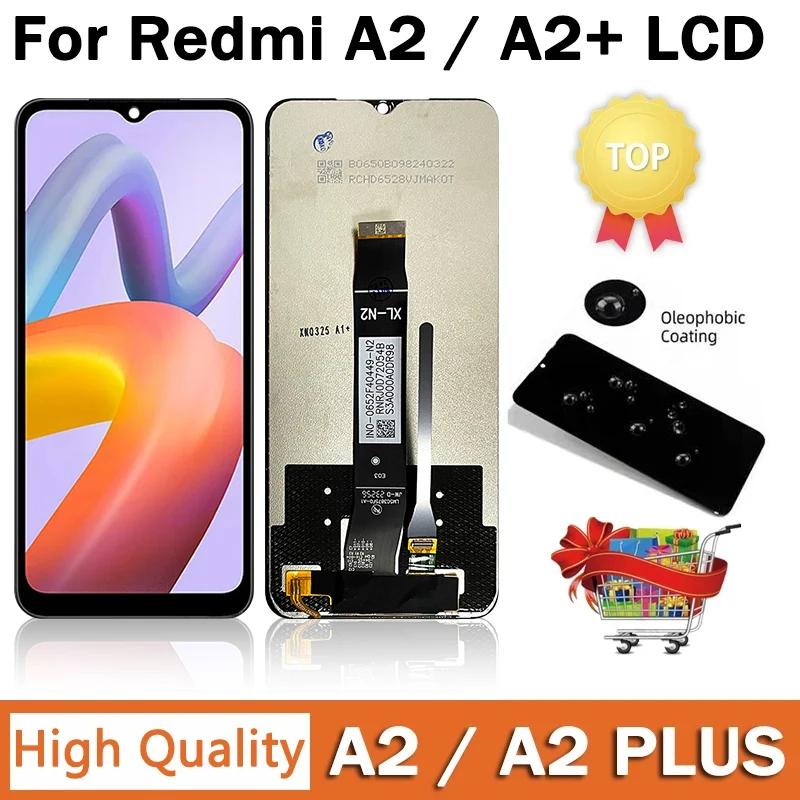 6.52\'\' Original A2Plus Screen For Xiaomi Redmi A2+ LCD Touch Screen Digitizer Assembly For RedmiA2 Display With Frame