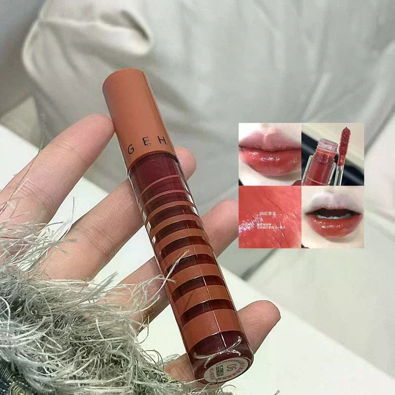 HERORANGE 防水ミラーゼリーリップグレイズ 6色 ウォーターライトリップグロス 長持ちメイクアップコスメ