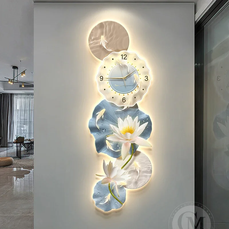 Silent Led Wall Clocks Simple Luxury Creative Modern Living Room Wall Watch Restaurant Nordic Reloj De Pared Home Decoration