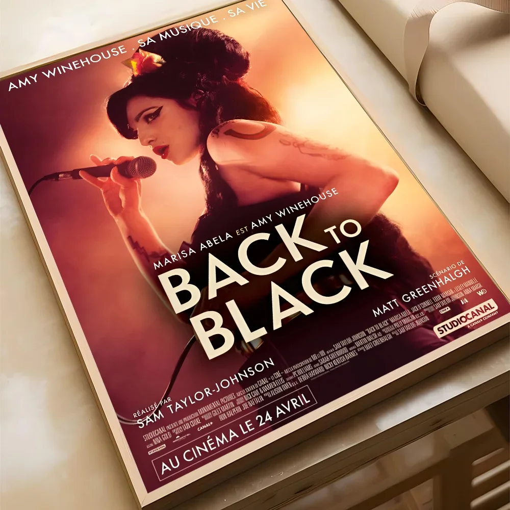 1PC Beauty Woman Amy Winehouse Music Singer Star  Movie Sticky Posters Retro Sticker Room Bar Cafe Aesthetic Art Wall Painting