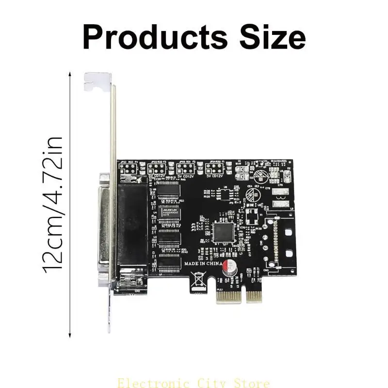 Multiport RS232 Serial Adapter Card PCIe Card с 1-4 кабелем для расширения компьютера HU8D
