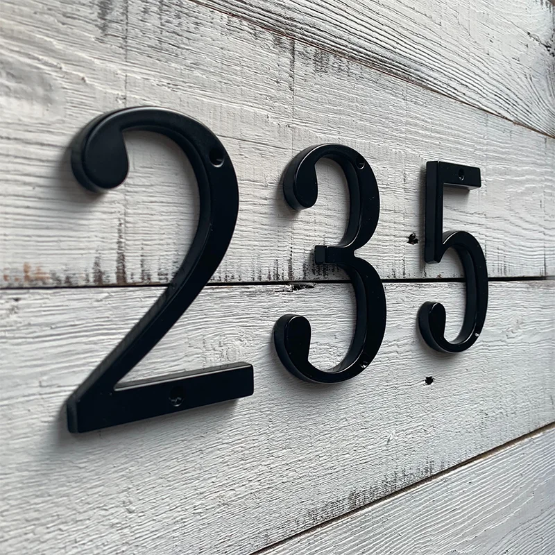 

101mm Metal House Number Outdoor 4 inch Exterior House Number Zinc Alloy Apartment Door Numbers Mailbox Address Sign #0-9