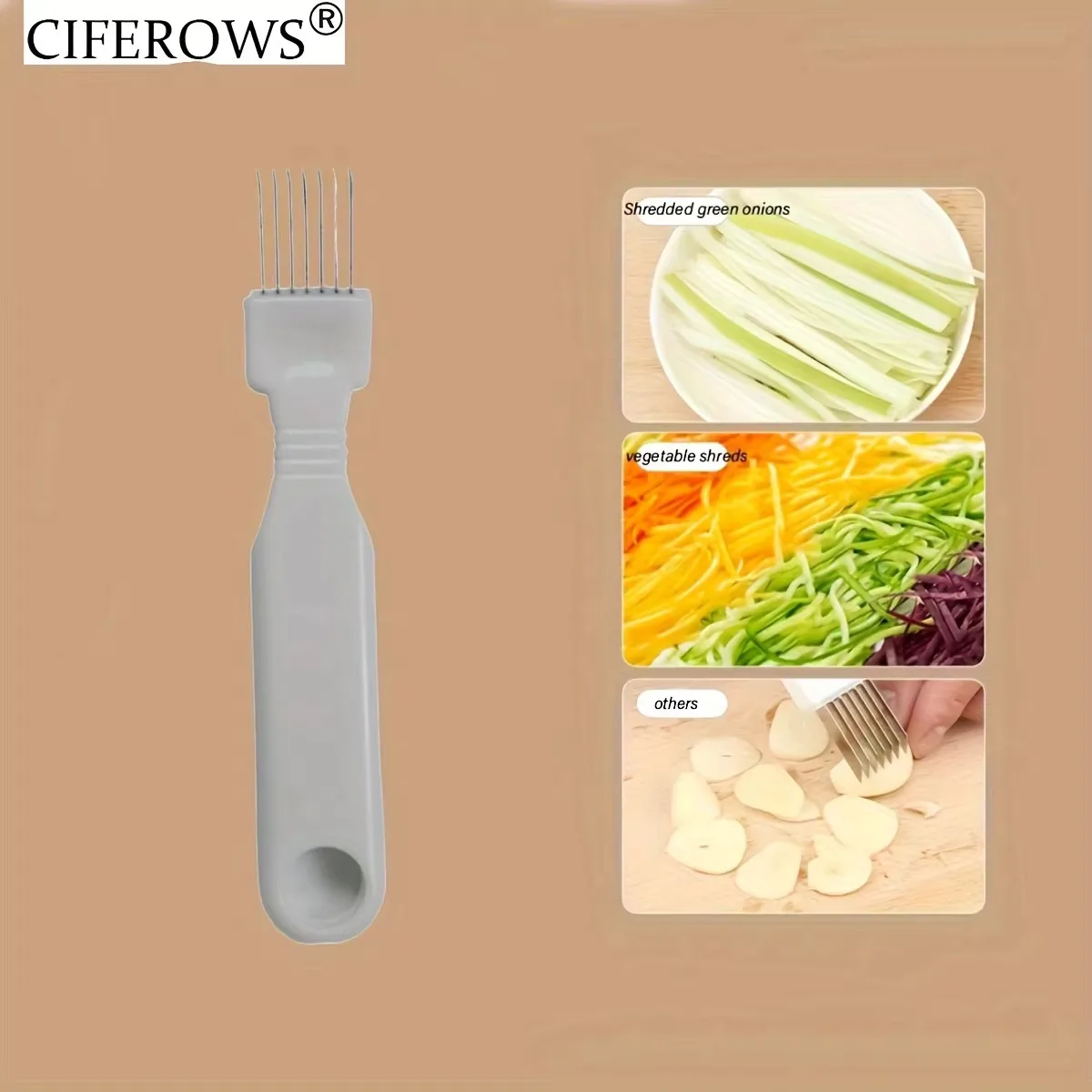 CIFEROWS 1PC / 2PCS Store Tools, Stainless Steel Chopped Green Onion Knife, Kitchen Tool Slice Cutlery Vegetable Cutter Sharp