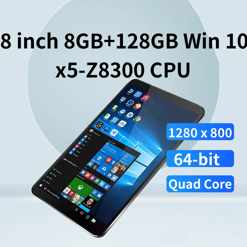 8 INCH 64 Bit AR3 Windows 10 Tablet PC 8GB RAM 128GB ROM 1280*800 Pixel  build in 4000mAh Battery Dual Camera Quad Core