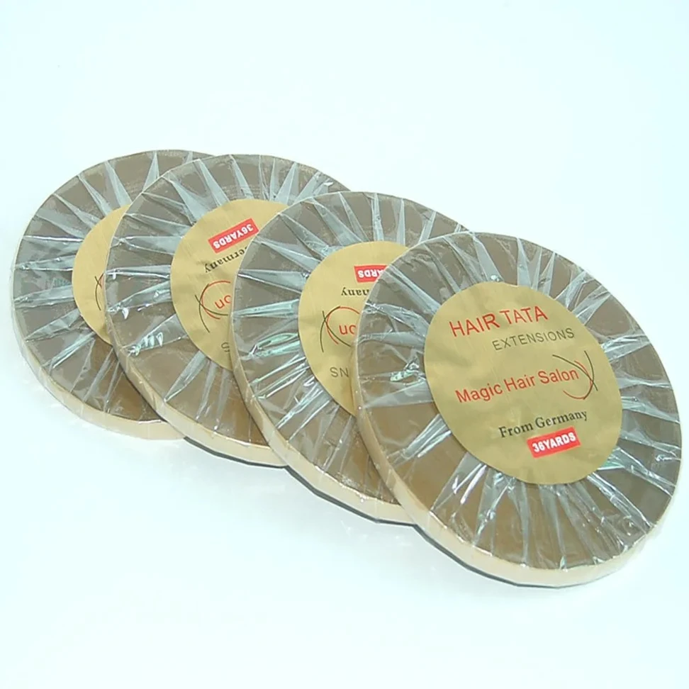 

1/3"(1.2cm)*36Yards TATA Hair Extensions Tape Lace Front Support Tape for Wig and Toupee Double Side Adhesive Hair Extensions