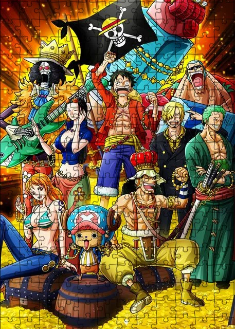 Japanese Anime One Piece Puzzles 300/500/1000 Pieces Jigsaw Puzzles for Adults Kids Educational Toys High Decompression Game