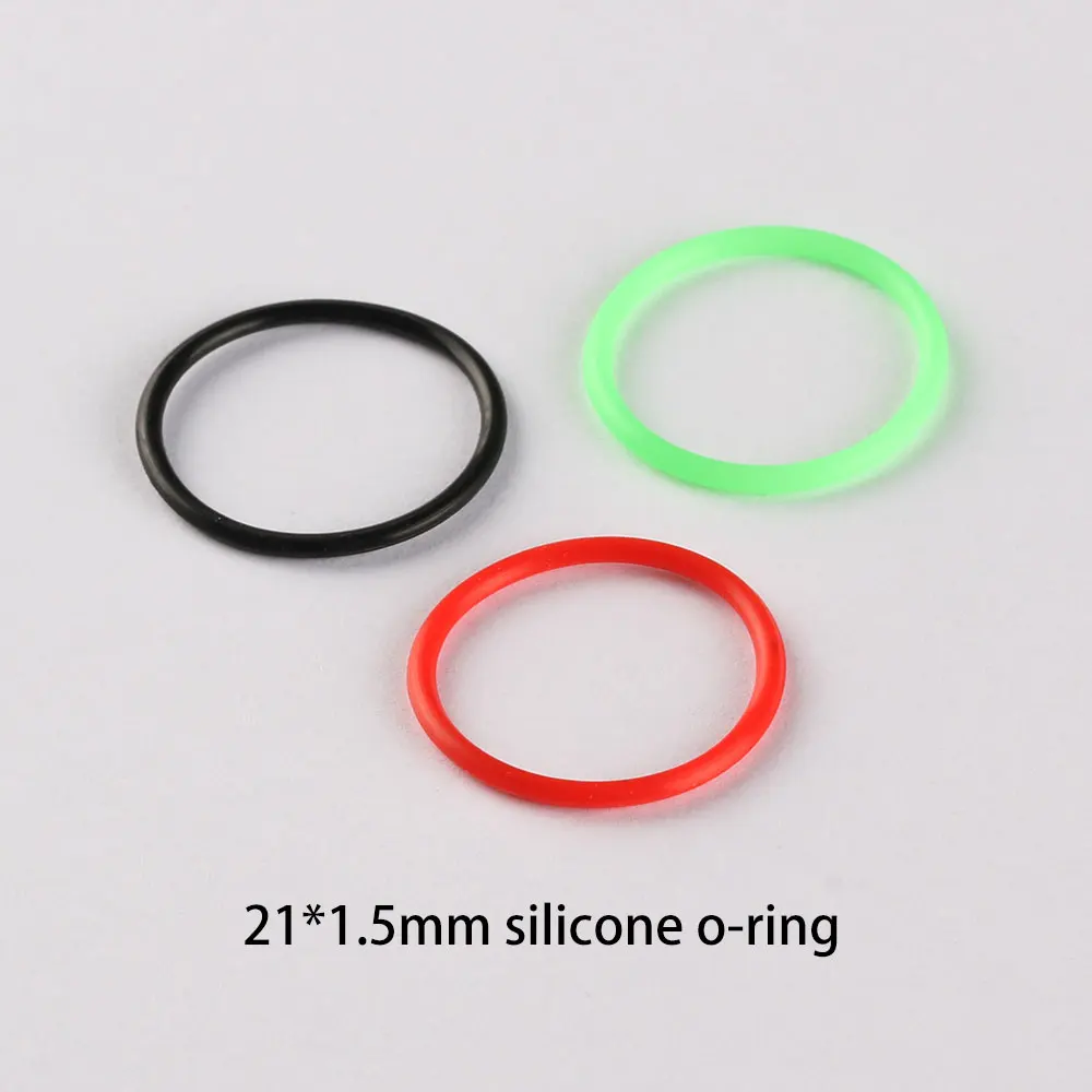 21*1.5mm Silicone O-ring for Thread of S2+ S2 S3 S6 S8 C8 C8+ Flashlight Black Green Red