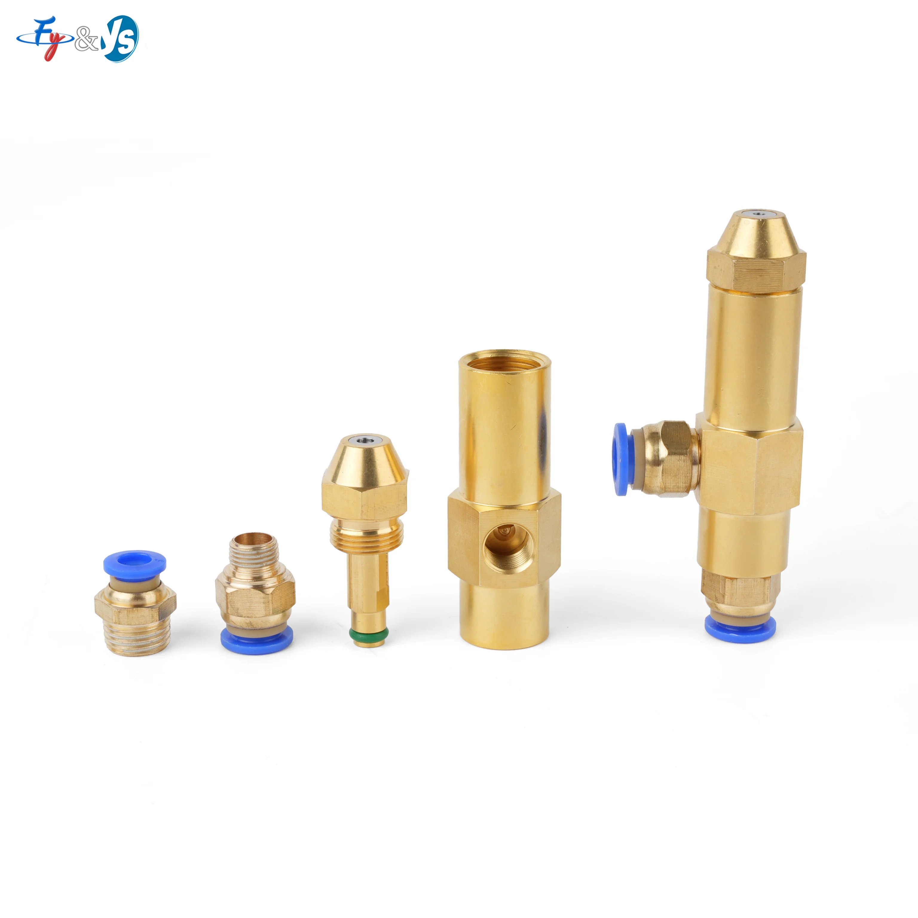 Brass Waste Oil Burner Nozzle With Pneumatic Quick Connector Two Fluid Air Atomizing Nozzle For Waste Oil Diesel Burner Repair