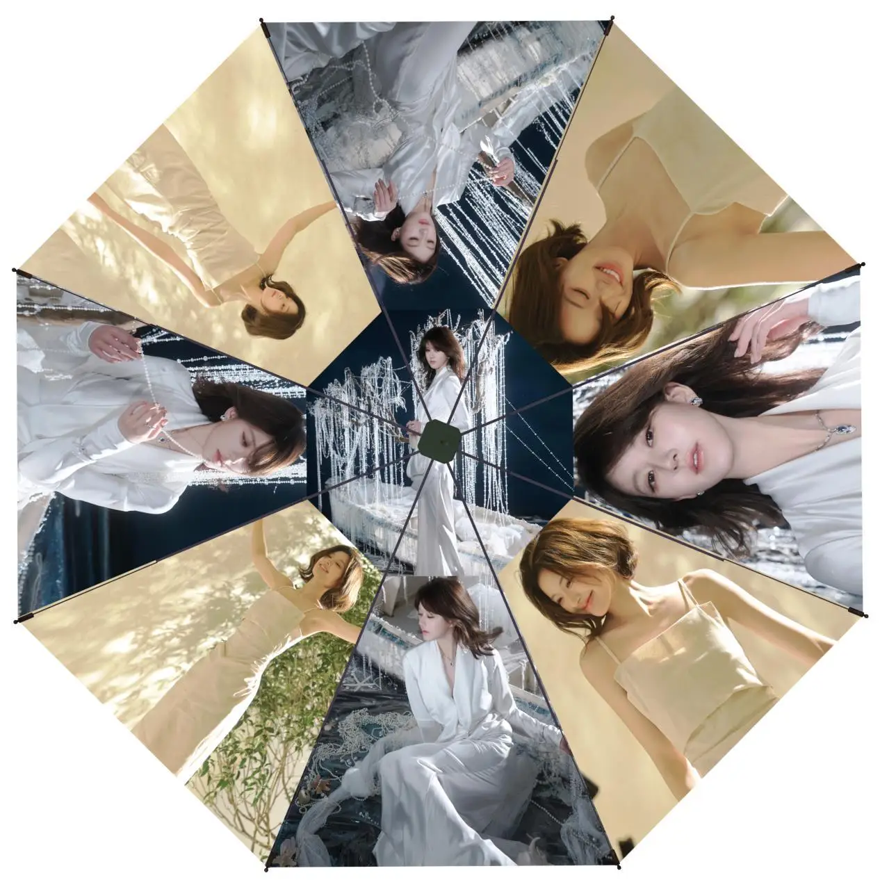 zhaolusi 3‑Fold Automatic Open Close Umbrella Sun Rain Dual‑Use UV Protection Anti‑UV Portable Folding Umbrella