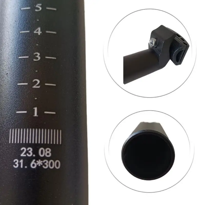 ~300mm Bike Seat Post 25.4/27.2mm Aluminum Alloy SeatPost Suitable For Bicycle Mountain Bike Road Bike 1PC