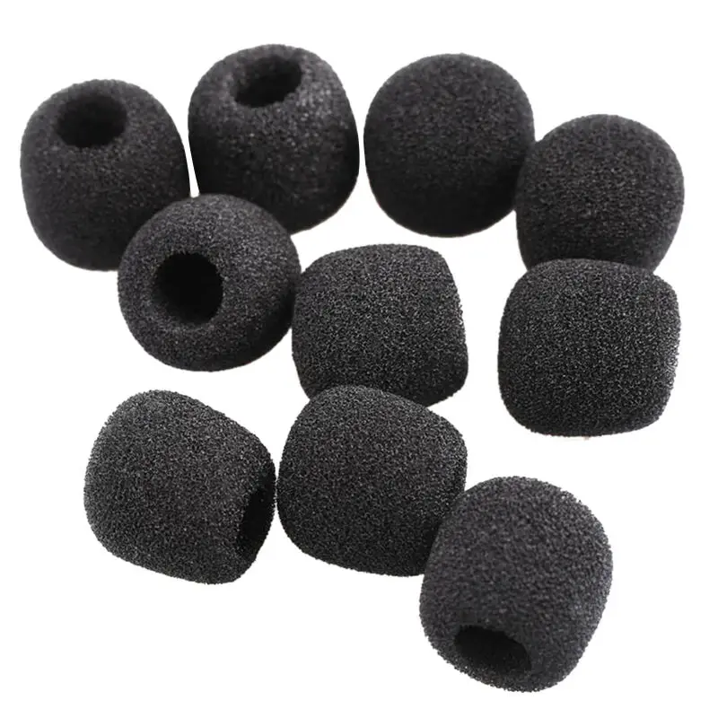 Small windproof foam protectors for microphone Lavalier for headphones, 15 pieces
