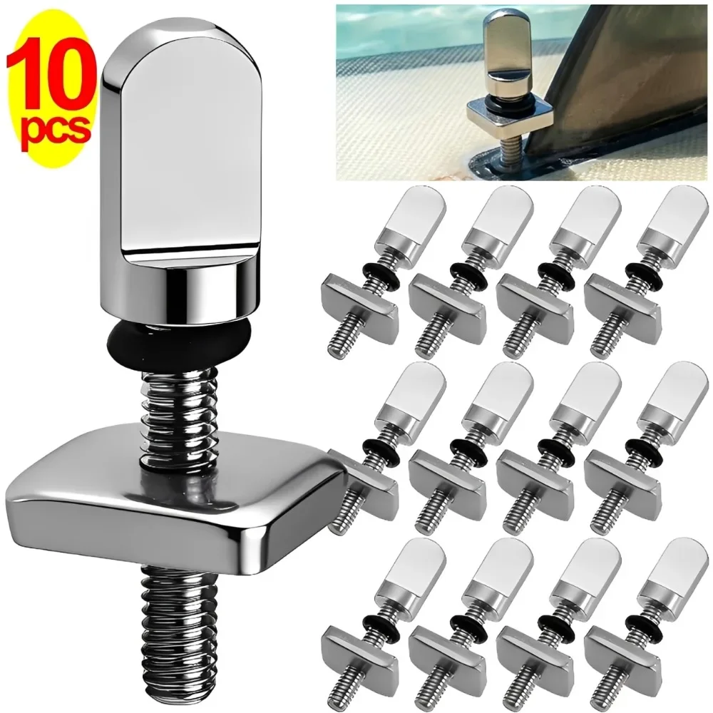 10/1PCS Surfboard Tail Fin Screw M4 Surf Fin Bolt Stainless Steel Wakeboard Longboard Replace Screw Surfing Hardware Accessories