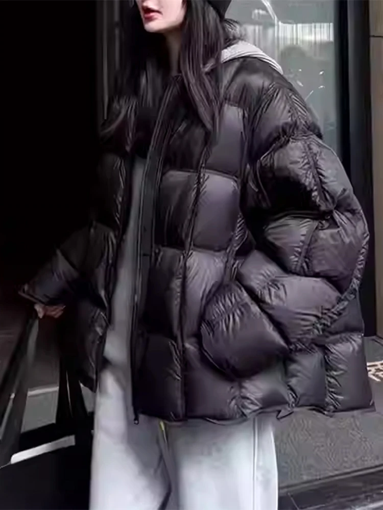 

Модная короткая хлопковая куртка для женщин, теплая, свободного кроя, с круглым вырезом, новинка зимы, бренд Qiangduer, для повседневной носки.