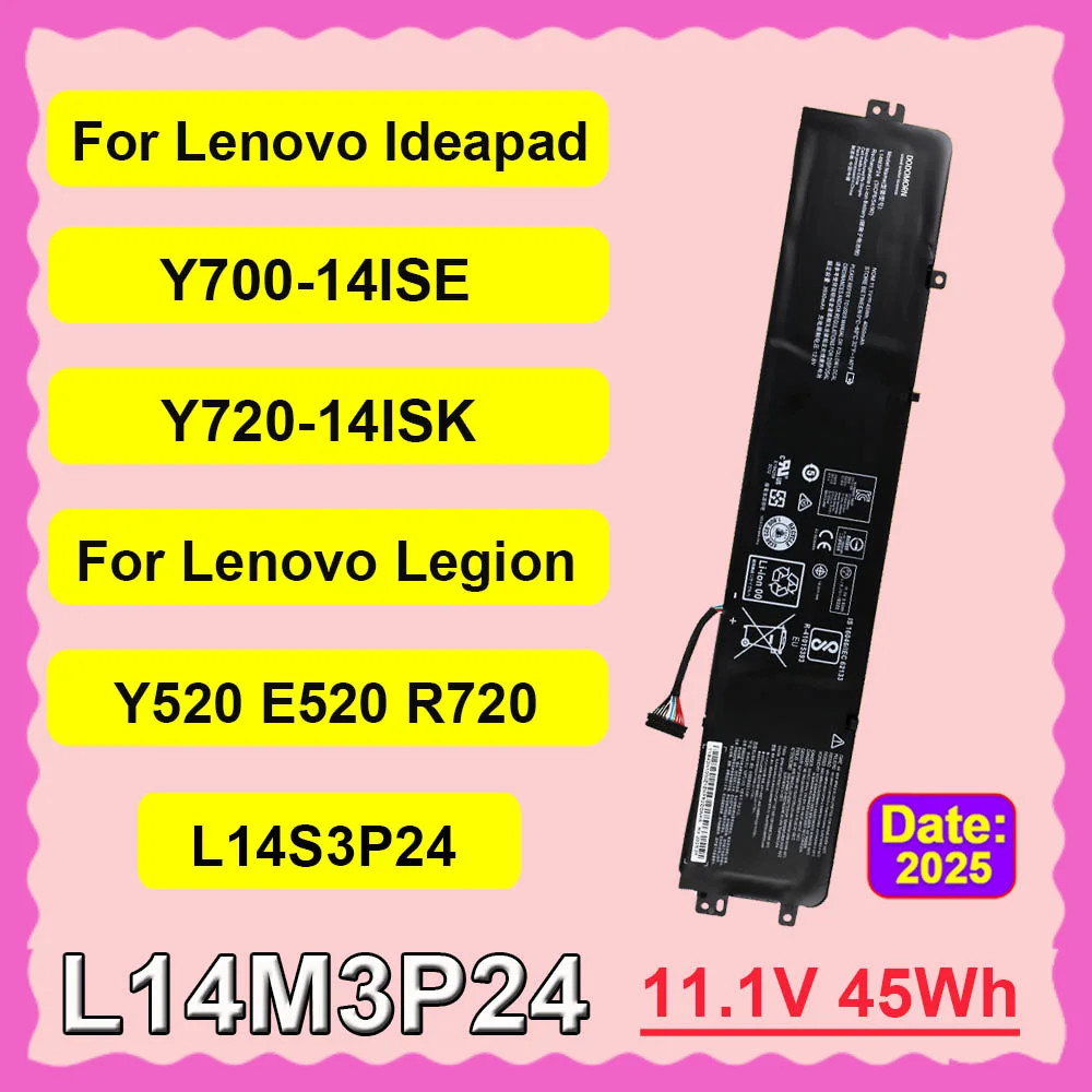 

L14M3P24 L14S3P24 For Lenovo Ideapad Xiaoxin 700 15ISK Y700-14ISK Y720-14ISK Legion E520 R720 Y520-15IKB Laptop Battery 45Wh