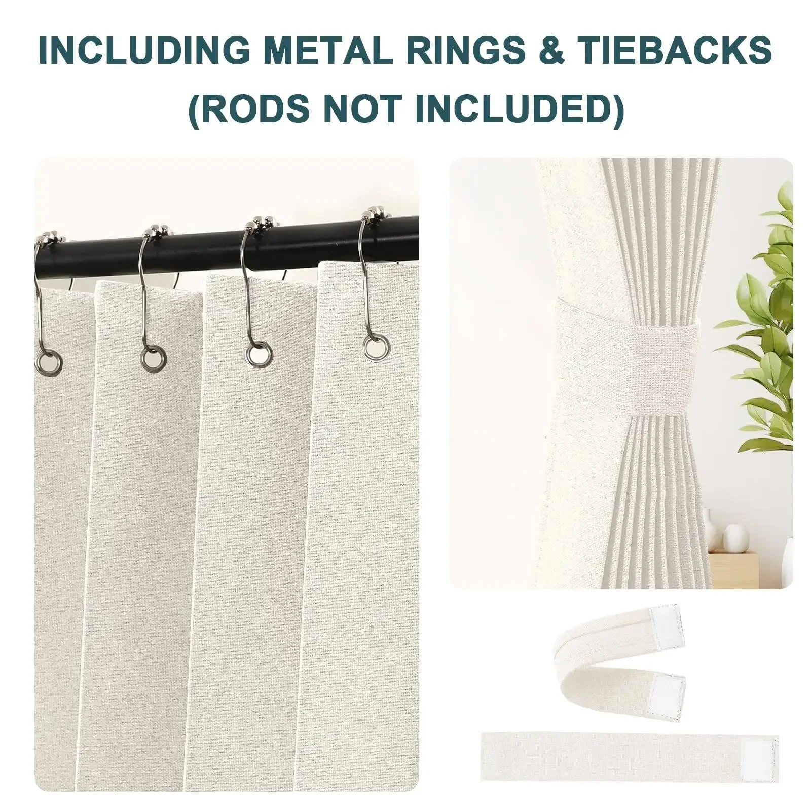 Closet Door Curtains Linen Pleated Folding Magnetic Patio Door Curtains Tiebacks Accordion Room Divider Sliding Glass Door Blind