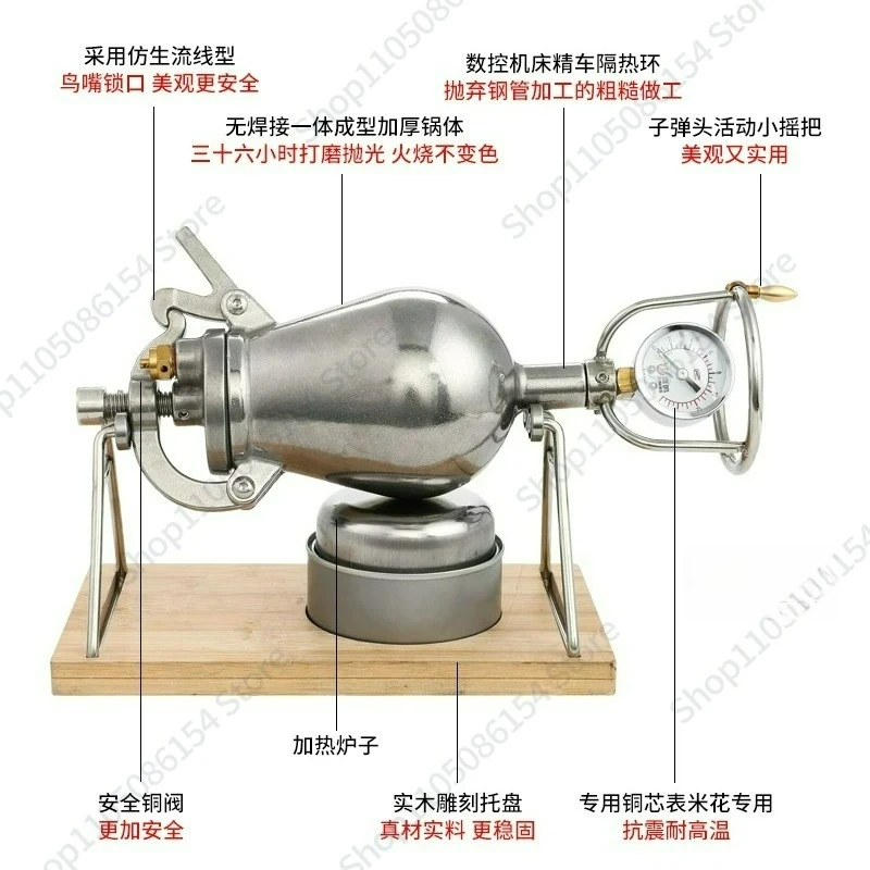 Traditional Hand Crank Popcorn Machine Mini Household Stovetop Popper Retro Old Style Snack Maker