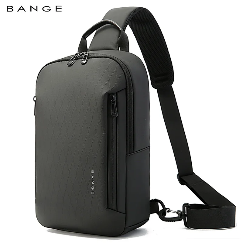 BANGE Lightweight Chest Bag Men Satchel Shoulder Bag Waterproof Sling Bag Oxford Cloth Small Casual Bag Crossbody Bag for Men