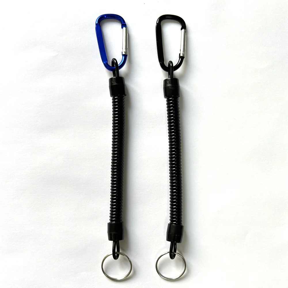 1PC Taktische Versenkbare Frühling Elastische Seil Sicherheit Getriebe Werkzeug Wandern Camping Anti-verloren Telefon Schlüsselbund Angeln Lanyards Outdoor – Detail 5