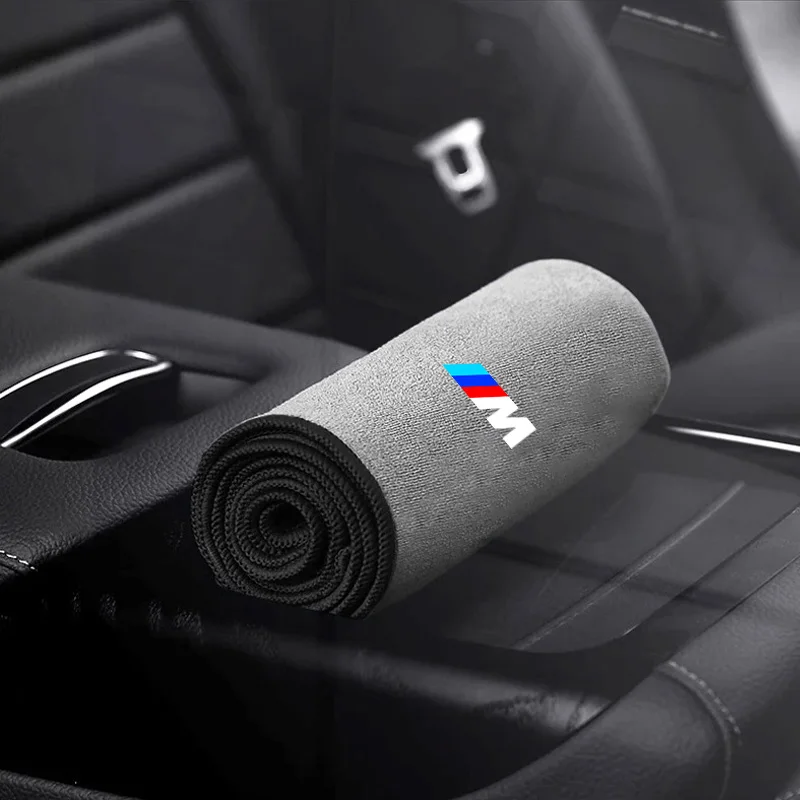 Stickers Decals Microfiber Towel Car Logo Cleaning Cloth Car Wash Accessories For BMW M Performance E46 E90 E60 F20 X1 F10 F30 view 3