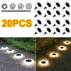 Solar Lights Outdoors Lamp,360° LED Floor Lights IP65 Waterproof with On/Off for Garden,Yard,Backyard,Driveway,Patio,Lawn