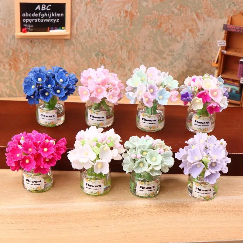 [JN] 1/12 Poppenhuis Bloem Miniatuur Bloemenvaas Model Pop Thuis Potplanten Decor Speelgoed Micro Landschap Plant