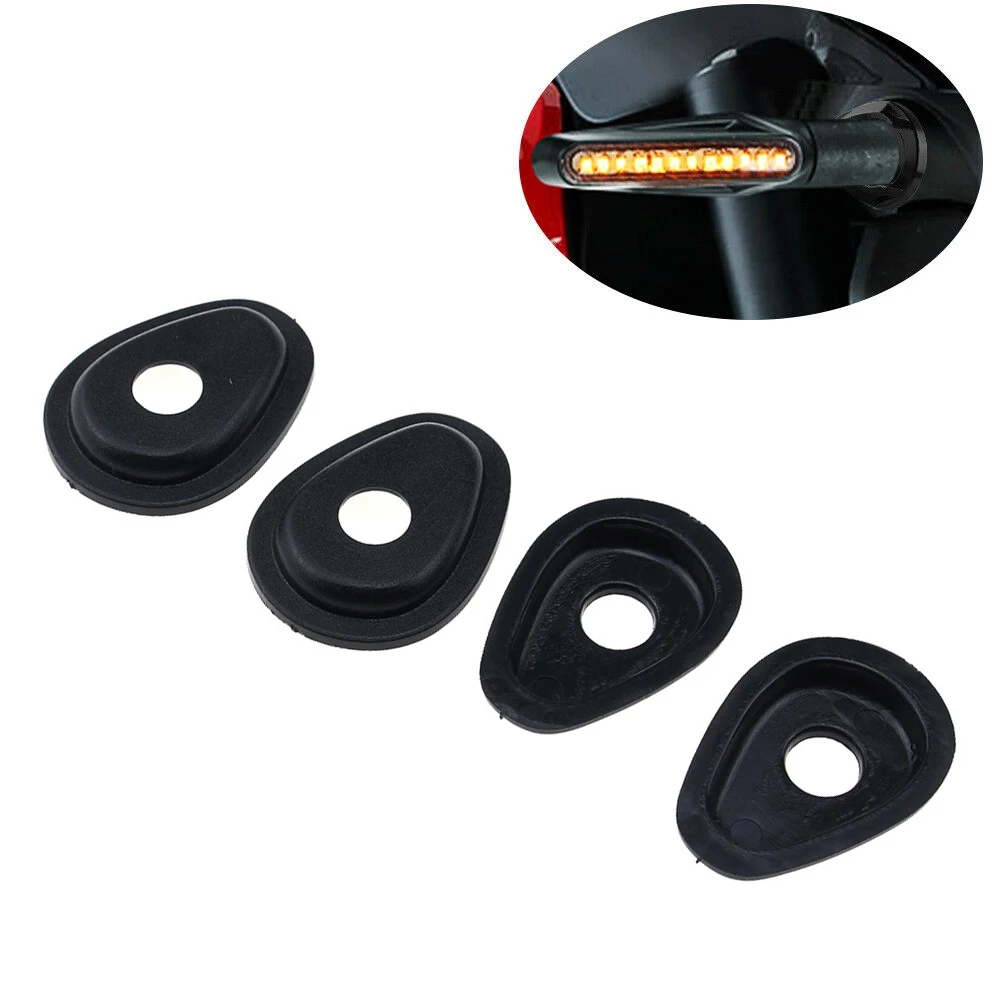 #68Y Turn light Spacers,4Pcs for YAMAHA FZ1 FZ6 FZ8 Turn Signals Indicator Adapter Spacers (Black)