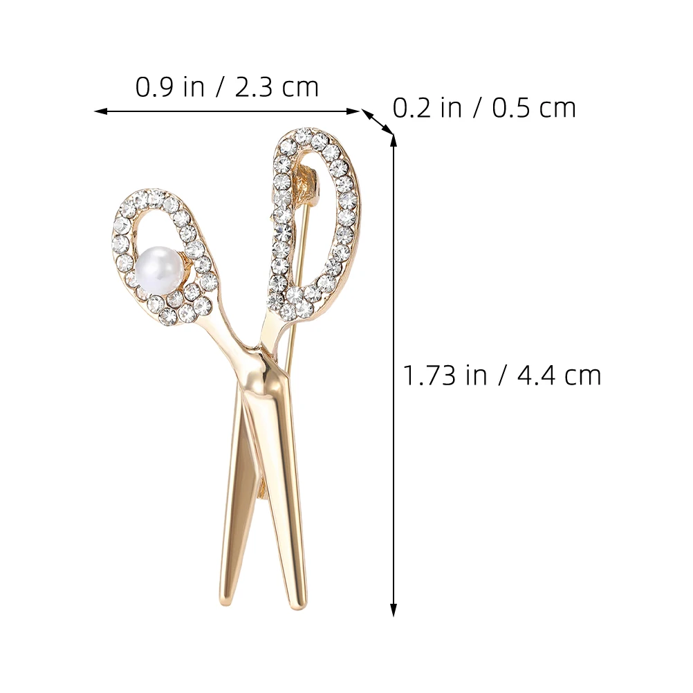 

Rhinestone Brooch Pin Fashion Lapel Pins for Women Delicate Corsage Scissors Decorative Brooches Accessories Gifts