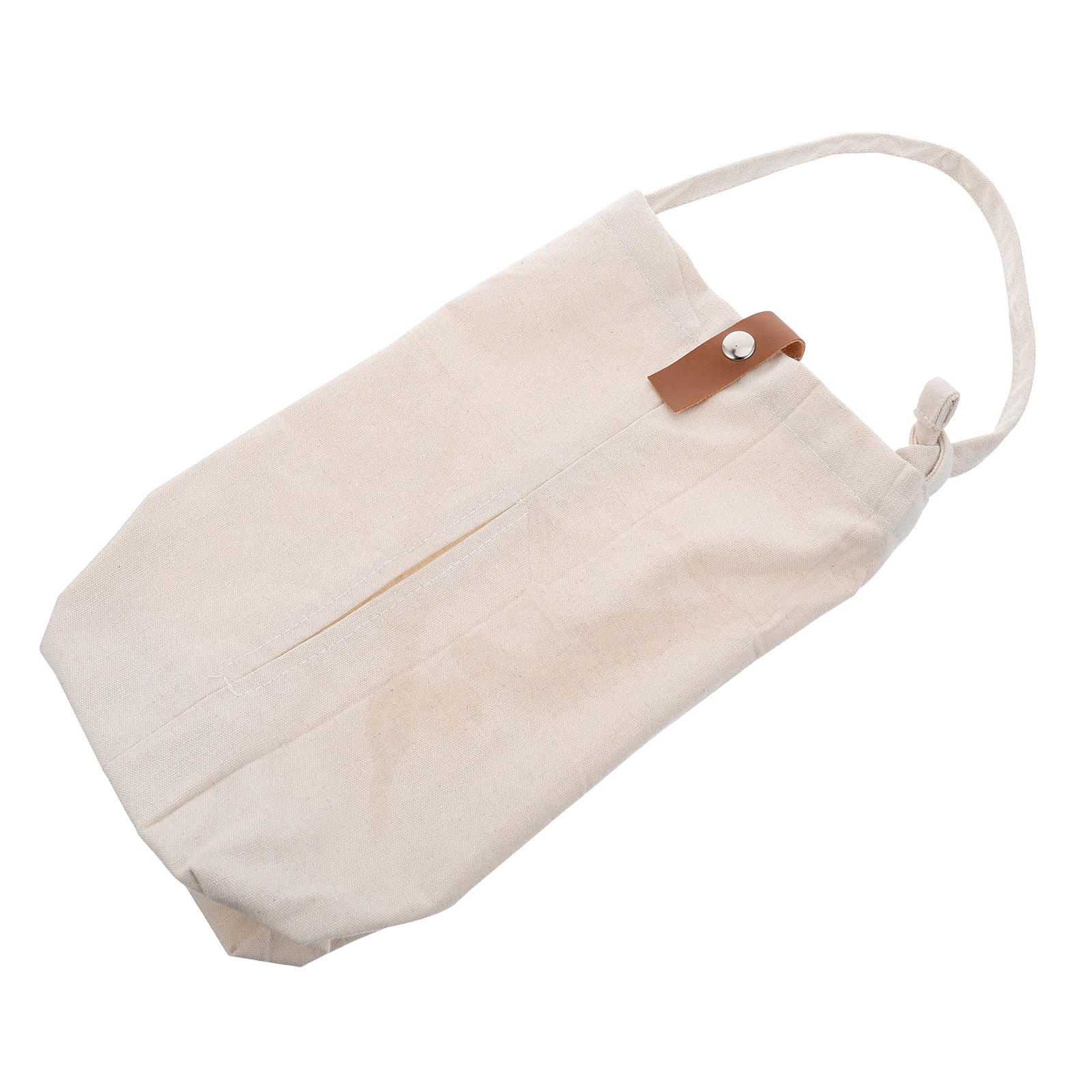 

Car Tissue Bag White Simple Holder Paper Napkin Backseat Mounted Canvas Organizer Bathroom Kitchen Bedroom Office Vehicle