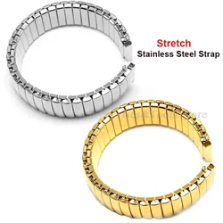 12 14 16 18 20mm  Stretch Expansion Stainless Steel Watch Band Retractable Strap Metal Elastic Watch Band  Accessories Bracelet