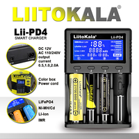 LiitoKala Lii-PD4/PD2 AC PD Charger LCD Fast Charging 4/2-Bay for 21700/18650/AA/AAA Multi-Protection Auto-Detect