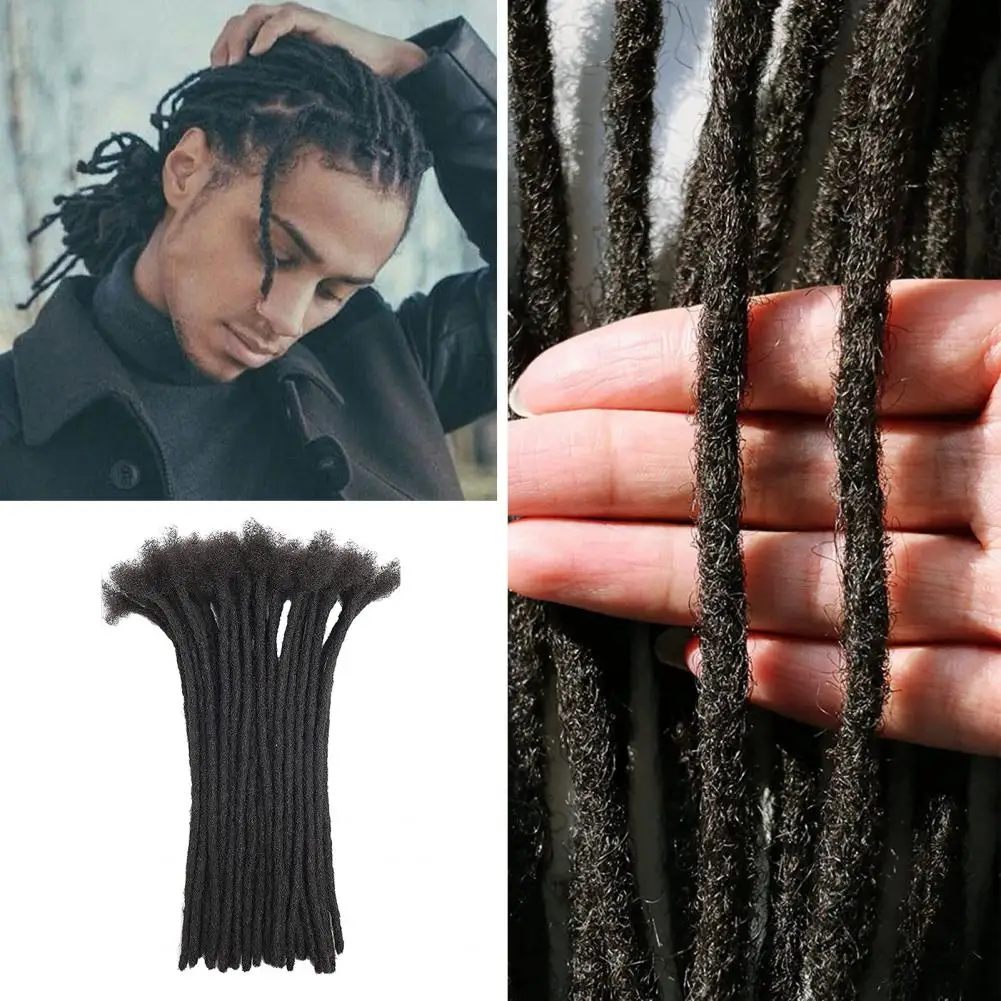 10Pcs Real Person Dreadlock Extensions African Hair Extensions Exquisite Craftsmanship Easy to Install Maintain Dreadlock Extens