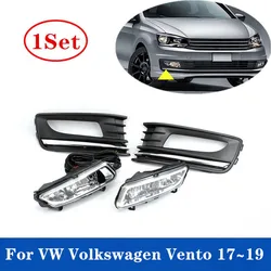 1Set Car Front Fog Light Assembly For VW Volkswagen VENTO 2017 2018 2019 2020 With Harness Switch