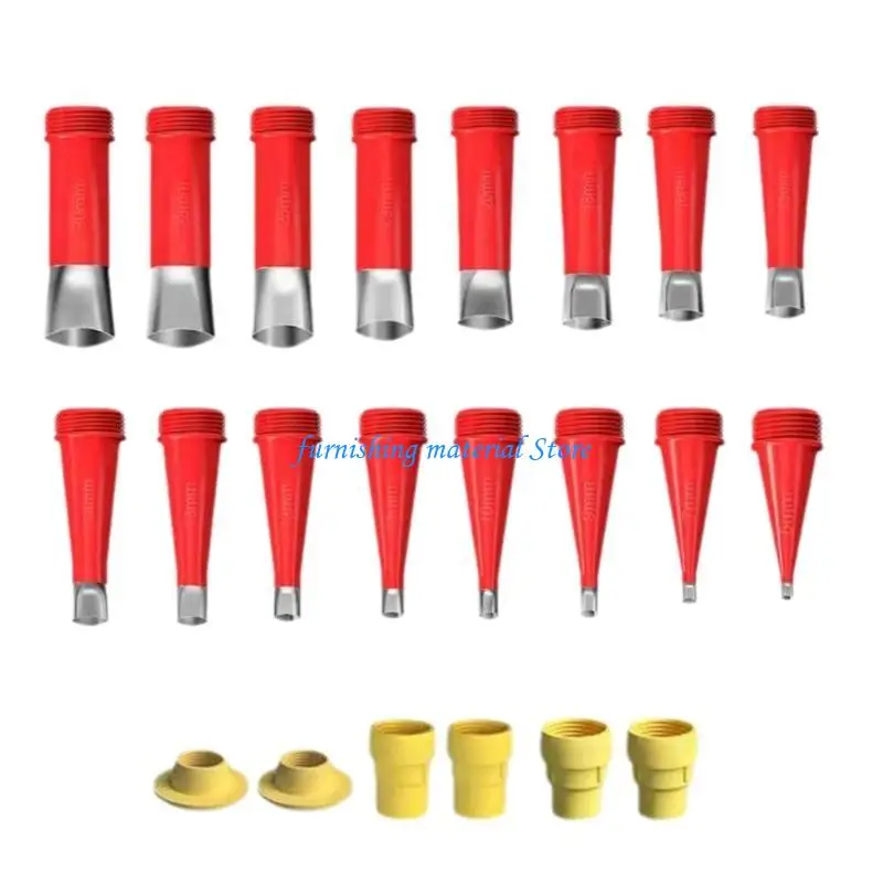 

Y5GD Professional Caulking Application Tips 22Pcs Stainless Steel Sealing Nozzle