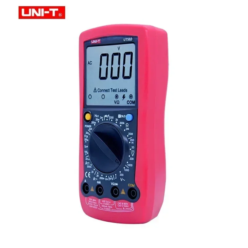 

UNI-T UT58D Digital Multimeter DC AC Voltmeter Ammeter Capacitance Resistance Inductance Tester Diode and Continuity Buzzer