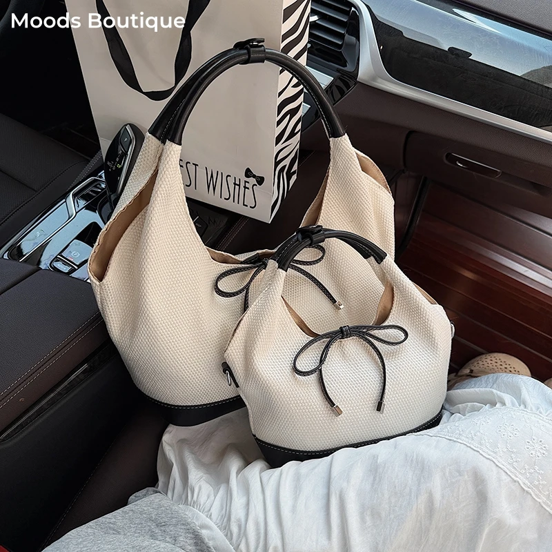

Korean Style Two-sized Shoulder Bags For Women 2025 Latest Luxury Designer Purses And Handbags Casual Street Underarm Hobo Bag