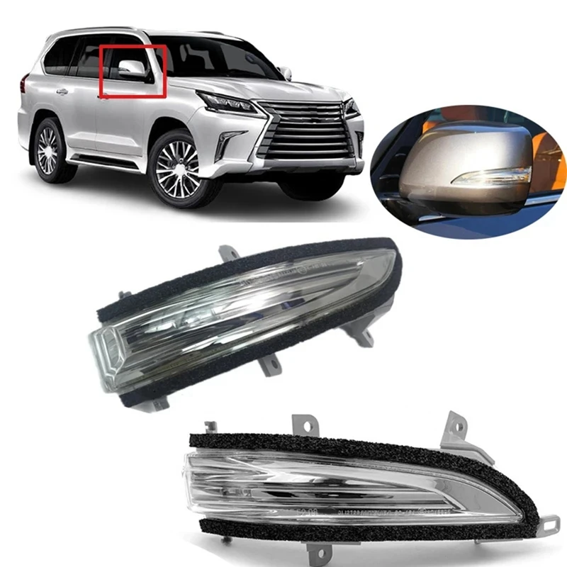 Car Rearview Mirror Turn Signal Light For Lexus LX570 GX460 Signal Indicator Lamp 81730-60130 81740-60100 Replacement Parts