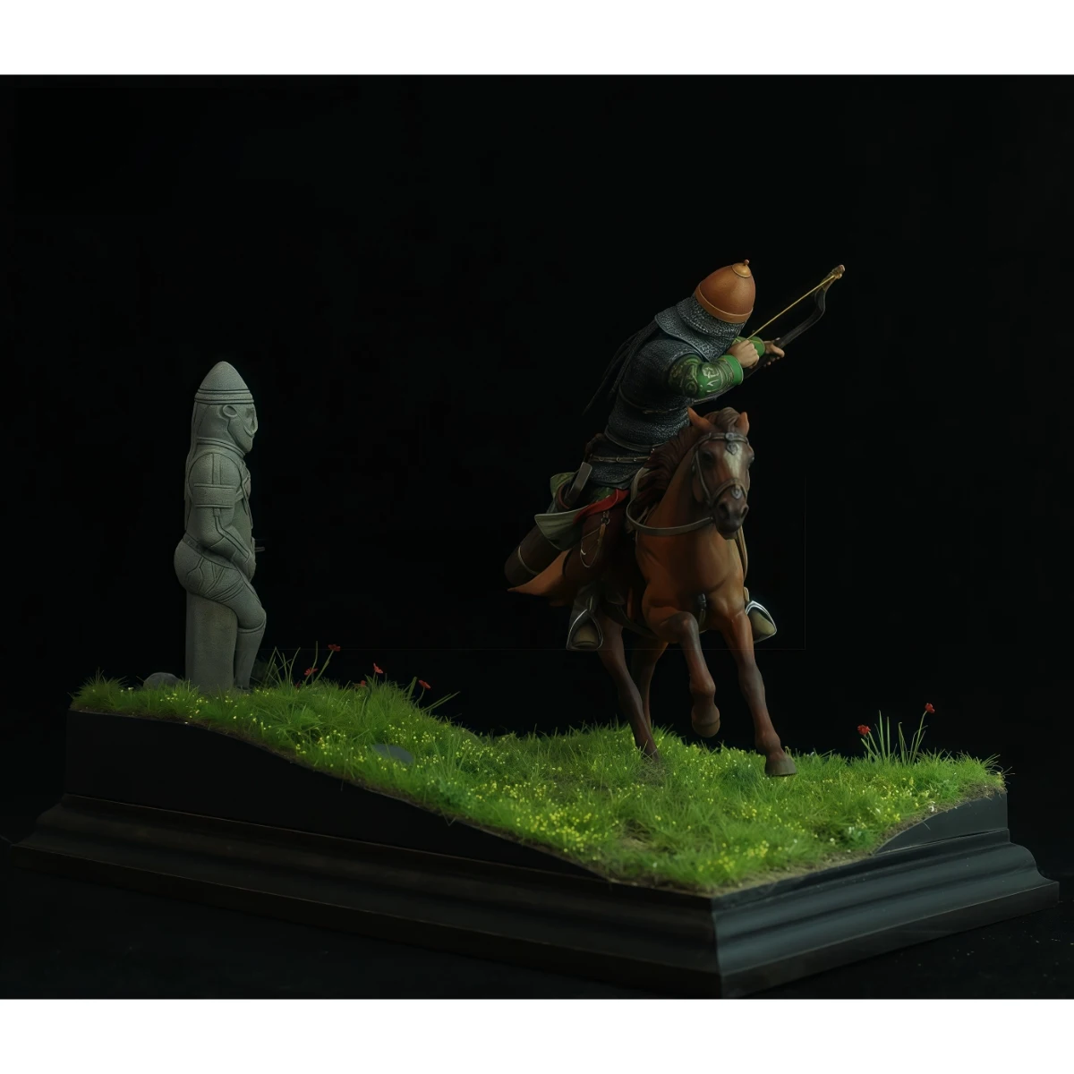 مجموعة نماذج غير مطلية من الراتنج 75 مم، موضوع عسكري، تمثال آرتشر كومان المثبت على القرن الثالث عشر) غير مجمعة وغير مطلية GK